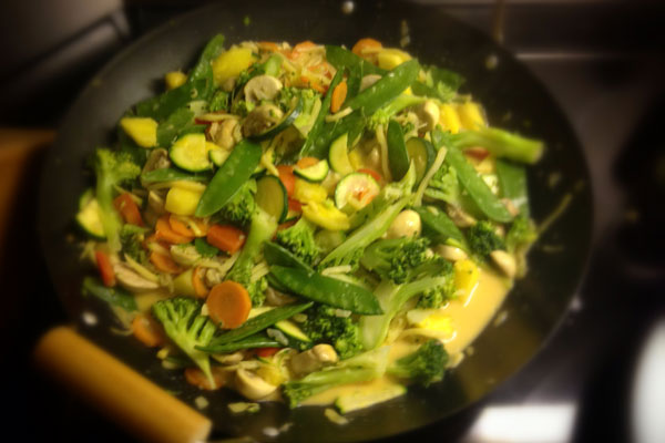 Thai Curry mit Garnelen