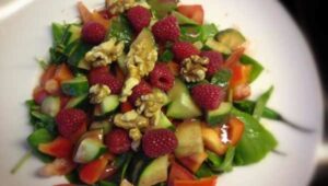 Salat Apfel Himbeer Dressing