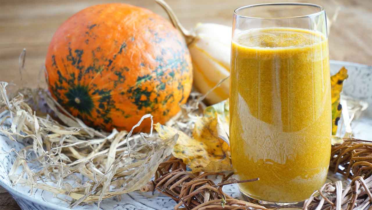 Süß, würzig und lecker: Kürbis Smoothie