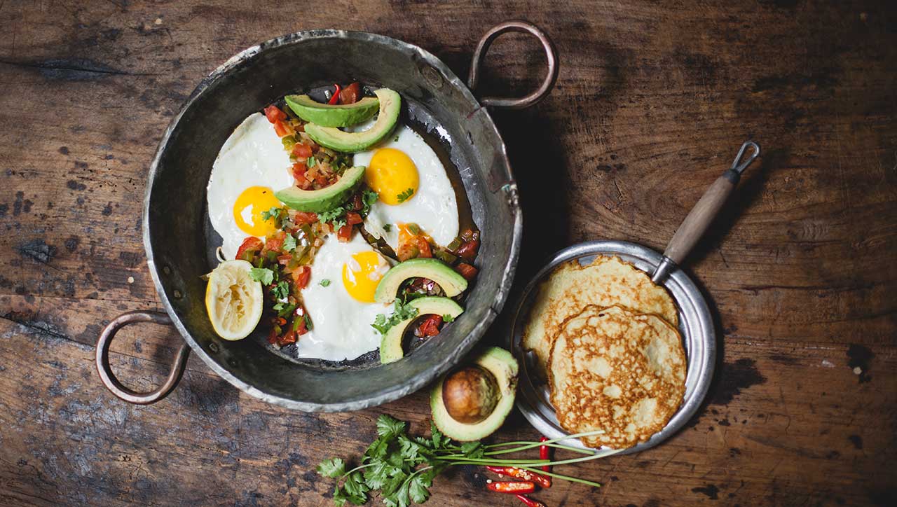 Huevos Rancheros mit Paprika-Chili-Salsa