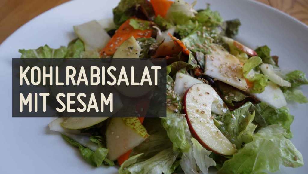 Sesam Kohlrabisalat mit Karotten