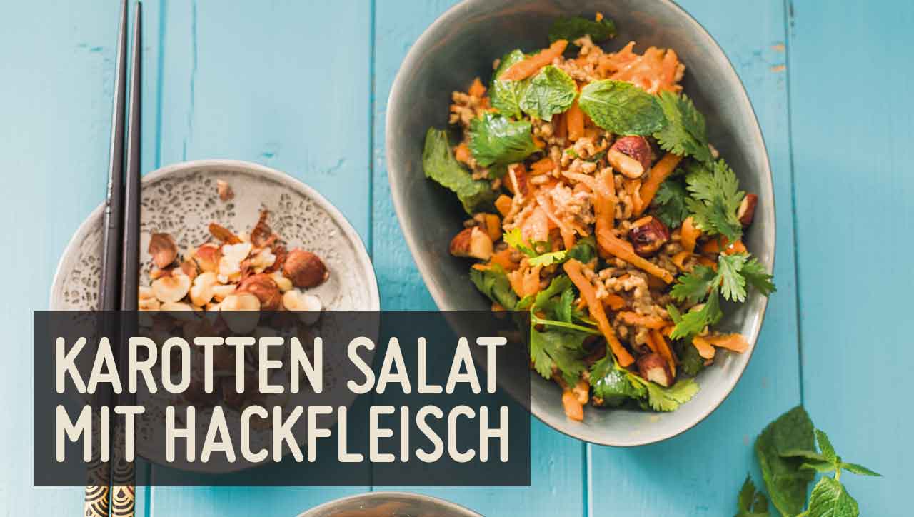 Karotten Salat mit Hackfleisch