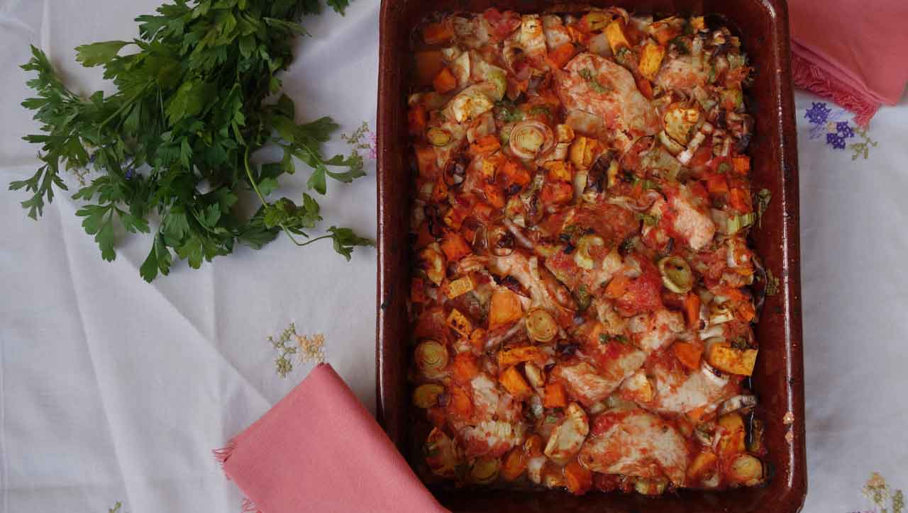 Tomaten Hühnchen Auflauf