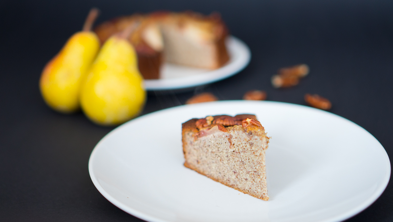 Birnenkuchen mit Pecan-Nüssen