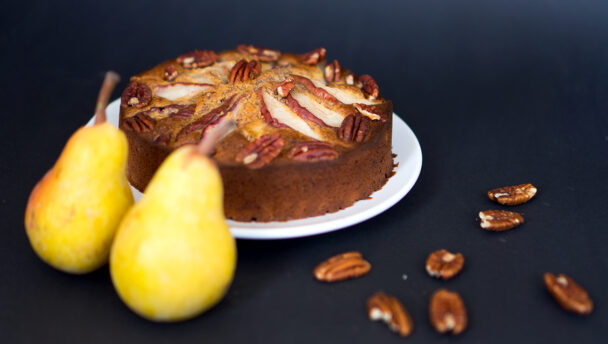 Birnenkuchen mit Pecan-Nüssen