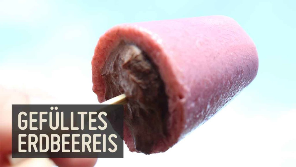 gefülltes Erdbeer Eis