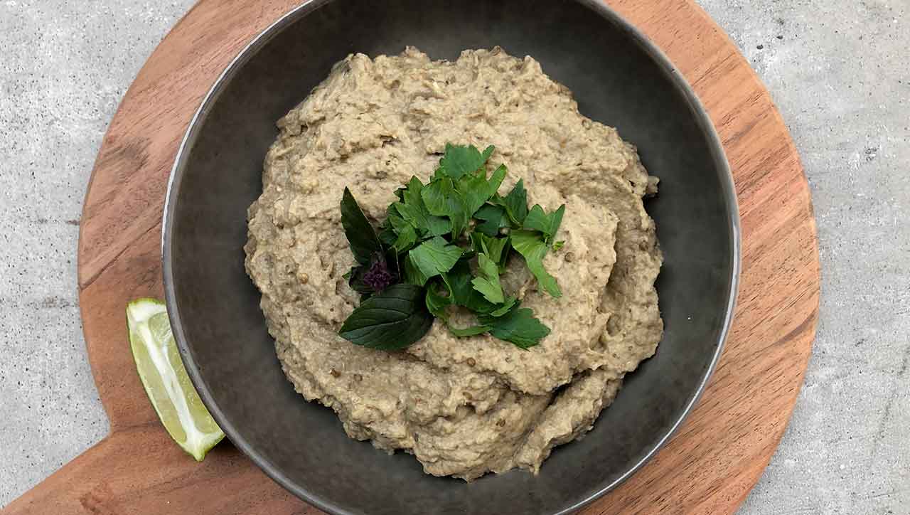 Ein Klassiker unter den Dips: Baba Ghanoush aus Aubergine