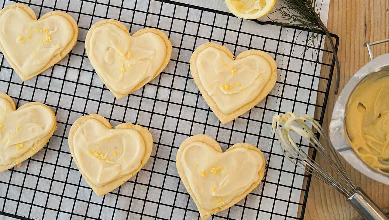 Zitronenherzen für die Weihnachtsbäckerei